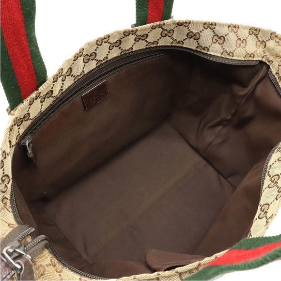 Authenticated Gucci Sylvie Web Hobo Shoulder Bag Tote Handbag Laptop Bag - Picture 11 of 16